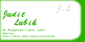 judit lubik business card